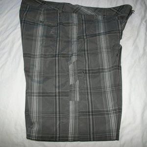 Fila Golf Shorts. These are gray plaid with white and black stripes. Size 38